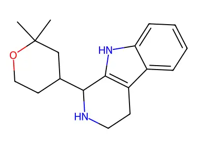 1-(2,2-dimethyloxan-4-yl)-2,3,4,9-tetrahydro-1H-pyrido[3,4-b]indole structure