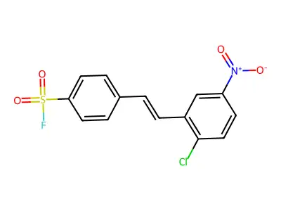 4-[2-(2-Chloro-5-nitrophenyl)ethenyl]benzenesulfonyl fluoride structure