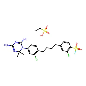 2-[3-[Cyano(phenyl)methyl]-1,3-diazinan-1-yl]-2-phenylacetonitrile structure