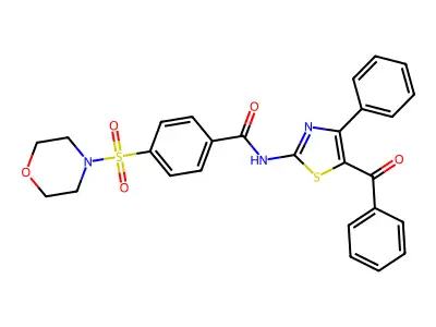 N-(5-benzoyl-4-phenylthiazol-2-yl)-4-(morpholinosulfonyl)benzamide structure