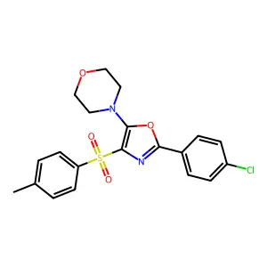 4-(2-(4-Chlorophenyl)-4-tosyloxazol-5-yl)morpholine structure