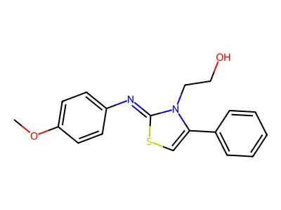 2-[2-(4-Methoxyphenyl)imino-4-phenyl-1,3-thiazol-3-yl]ethanol structure