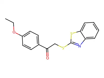 2-(1,3-Benzothiazol-2-ylsulfanyl)-1-(4-ethoxyphenyl)ethan-1-one structure