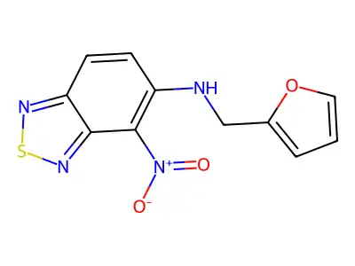 N-(furan-2-ylmethyl)-4-nitro-2,1,3-benzothiadiazol-5-amine structure