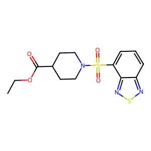 Ethyl 1-(2,1,3-benzothiadiazol-4-ylsulfonyl)piperidine-4-carboxylate structure