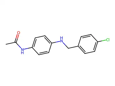 N-{4-[(4-chlorobenzyl)amino]phenyl}acetamide structure