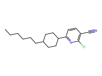 2-Chloro-6-(4-hexylcyclohexyl)pyridine-3-carbonitrile structure