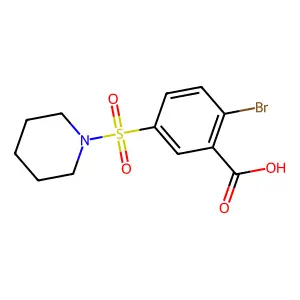 2-Bromo-5-(piperidin-1-ylsulfonyl)benzoic acid structure