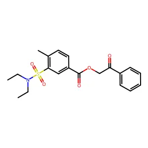 2-Oxo-2-phenylethyl 3-[(diethylamino)sulfonyl]-4-methylbenzoate structure
