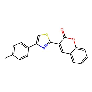 3-[4-(4-Methylphenyl)-1,3-thiazol-2-yl]chromen-2-one structure