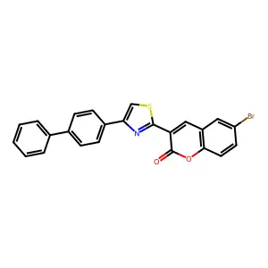 6-Bromo-3-[4-(4-phenylphenyl)-1,3-thiazol-2-yl]chromen-2-one structure