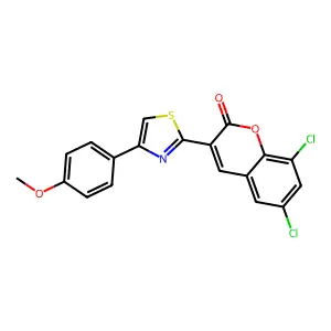 6,8-dichloro-3-[4-(4-methoxyphenyl)-1,3-thiazol-2-yl]-2H-chromen-2-one structure