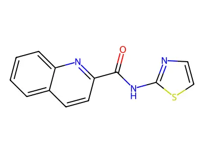 2-Quinolinecarboxamide, N-2-thiazolyl- structure