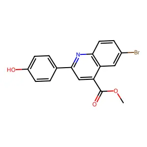 Methyl 6-bromo-2-(4-hydroxyphenyl)quinoline-4-carboxylate structure