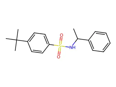 4-tert-butyl-N-(1-phenylethyl)benzenesulfonamide structure
