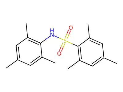 2,4,6-trimethyl-N-(2,4,6-trimethylphenyl)benzenesulfonamide structure