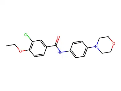 3-chloro-4-ethoxy-N-[4-(morpholin-4-yl)phenyl]benzamide structure