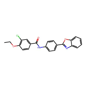 N-[4-(1,3-benzoxazol-2-yl)phenyl]-3-chloro-4-ethoxybenzamide structure