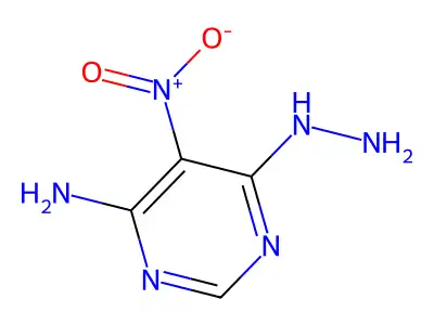 6-Hydrazinyl-5-nitropyrimidin-4-amine structure