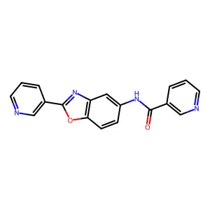 N-(2-吡啶-3-基苯并恶唑-5-基)烟酰胺 structure