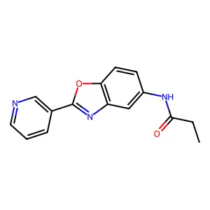 N-(2-吡啶-3-基-1,3-苯并噁唑-5-基)丙酰胺 structure