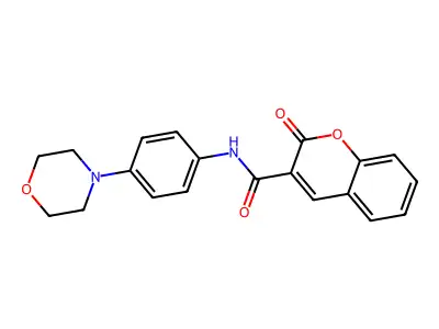 N-(4-morpholin-4-ylphenyl)(2-oxochromen-3-yl)carboxamide structure