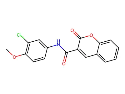 N-(3-chloro-4-methoxyphenyl)-2-oxo-2H-chromene-3-carboxamide structure
