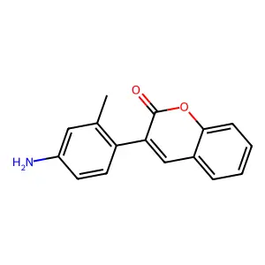 3-(4-Amino-2-methylphenyl)-2H-1-benzopyran-2-one structure