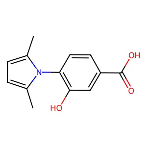 4-(2,5-dimethyl-1H-pyrrol-1-yl)-3-hydroxybenzoic acid structure