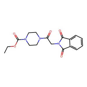 Ethyl 4-(2-(1,3-dioxoisoindolin-2-yl)acetyl)piperazine-1-carboxylate structure