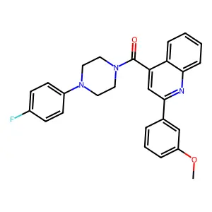[4-(4-Fluorophenyl)piperazin-1-yl]-[2-(3-methoxyphenyl)quinolin-4-yl]methanone structure