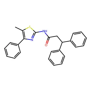 N-(5-methyl-4-phenyl-1,3-thiazol-2-yl)-3,3-diphenylpropanamide structure