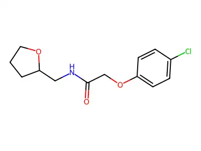 2-(4-chlorophenoxy)-N-(oxolan-2-ylmethyl)acetamide structure
