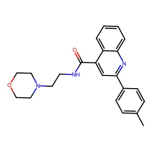 2-(4-methylphenyl)-N-(2-morpholin-4-ylethyl)quinoline-4-carboxamide structure