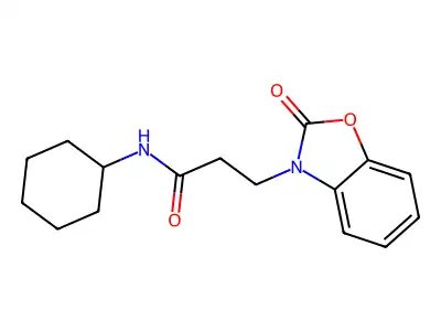 N-cyclohexyl-3-(2-oxo-1,3-benzoxazol-3-yl)propanamide structure