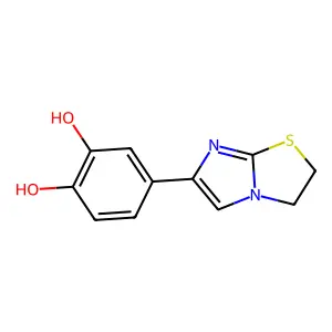 4-(2,3-Dihydroimidazo[2,1-b][1,3]thiazol-6-yl)benzene-1,2-diol structure