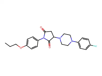 3-[4-(4-Fluorophenyl)piperazin-1-yl]-1-(4-propoxyphenyl)pyrrolidine-2,5-dione structure