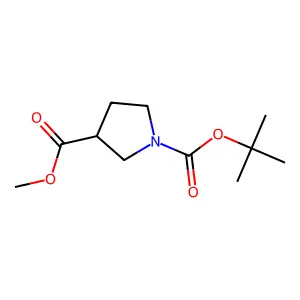 (3S)-1-[(tert-butoxy)carbonyl]pyrrolidine-3-carboxylic acid structure