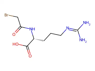 D-Arginine, N2-(bromoacetyl)- structure