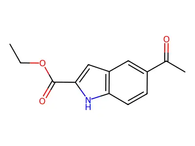 Ethyl 5-acetyl-1H-indole-2-carboxylate structure