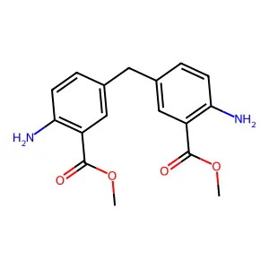 1,1'-Dimethyl 3,3'-methylenebis(6-aminobenzoate) structure