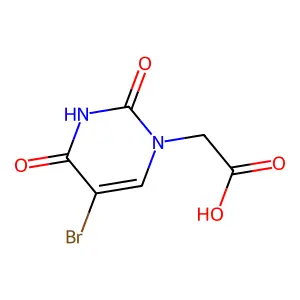 (5-bromo-2,4-dioxo-3,4-dihydropyrimidin-1(2H)-yl)acetic acid structure