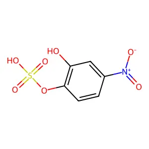 (2-Hydroxy-4-nitrophenyl) hydrogen sulfate structure