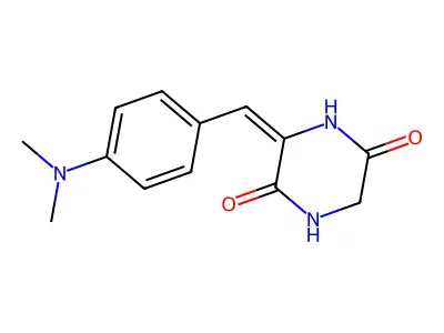 3-[[4-(Dimethylamino)phenyl]methylidene]piperazine-2,5-dione structure