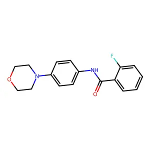 2-fluoro-N-(4-morpholin-4-ylphenyl)benzamide structure