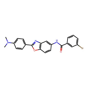 3-Bromo-N-[2-[4-(dimethylamino)phenyl]-5-benzoxazolyl]benzamide structure