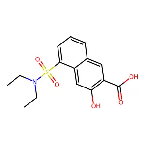 5-(Diethylsulfamoyl)-3-hydroxynaphthalene-2-carboxylic acid structure