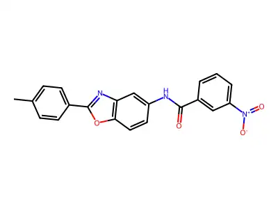 N-[2-(4-methylphenyl)-1,3-benzoxazol-5-yl]-3-nitrobenzamide structure