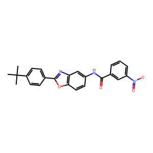 N-[2-(4-tert-butylphenyl)-1,3-benzoxazol-5-yl]-3-nitrobenzamide structure