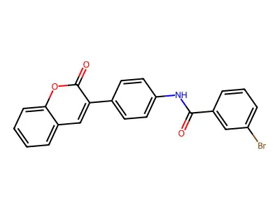 3-bromo-N-[4-(2-oxochromen-3-yl)phenyl]benzamide structure